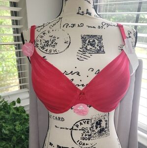 Red Demi Bra Lycra Size 38D NEW